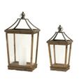 Llamarada International  Wooden Lantern, 2PK LL3073353